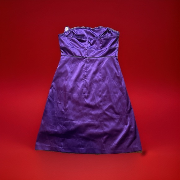 Vintage Luxury Size 12 Purple Satin RW & CO tube Dress Sissy CD TS TV Drag - Picture 5 of 5